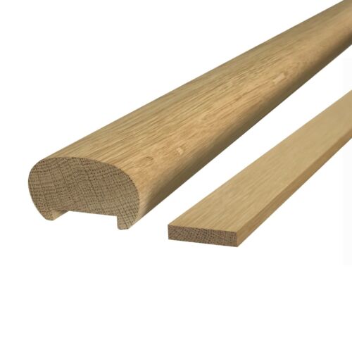 Solid white oak oval handrail - solid,