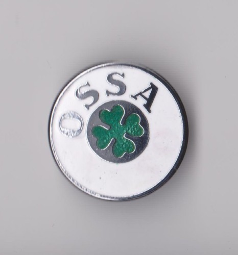 Vintage enamel ossa motorcycle - enamel,