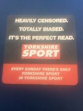Vintage Beer Mat Advertising Yorkshire Sport Sunday News Newspaper