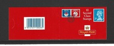GB 1992 10 x 2nd CLASS STAMP BOOKLET HC9 - CYLINDER Q10 Q10
