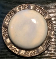 Rare Ruskin Brooch Compact Combo mirror reverse -stamped Ruskin Arts and Crafts