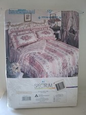Vintage Frilly Curtains  66 x 72 & Valanced Single Sheet New In Packaging Co Op