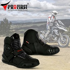Men Motorbike Leather Boots