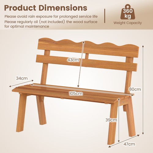 Garden bench seater - seater, solid