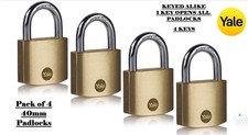 Padlocks 40mm keyed alike 4 - alike,