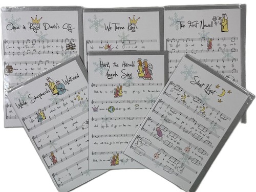 Set christmas cards with - of,