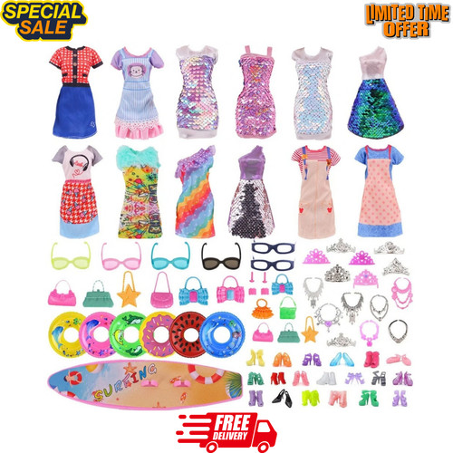 40pcs barbie doll clothes - barbie,