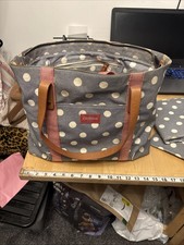 Cath Kidston Grey Spotted Baby /Nappy Shoulder Tote Bag