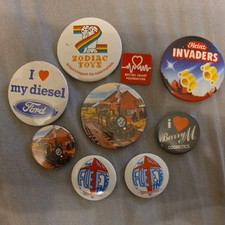 Vintage 70s 80s Promo Pin Badge Advertising Memorabilia job lot 4