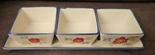 Set of 3 Handpainted Ceramic