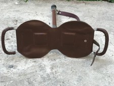 Shooting stick Folding chair Walking seat 🦯 Brown Leather Seat With sling