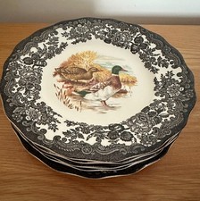 Royal Worcester Palissy Game Series Set of 6 x 8" Plates PHEASANT, DUCK & GROUSE