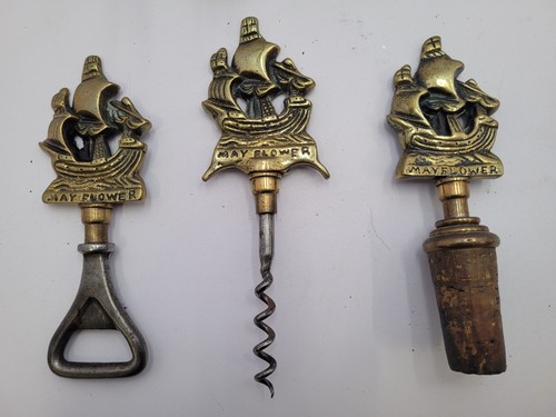 Vintage brass figural bar - brass, set