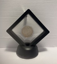Custom 50p coin display personalised in Premium black floating frame Olympic (D)