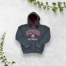 Oxford University Hoodie Size L (M) Grey/Maroon Official Oxford Merchandise 