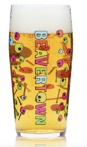 Beavertown pint glass skull - pint,