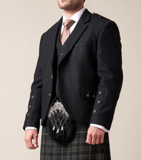 Men's Scottish Black Wool