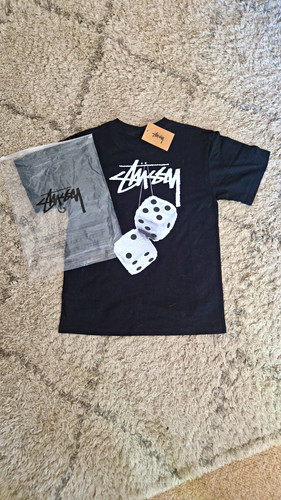 Stussy black graphic - graphic, print