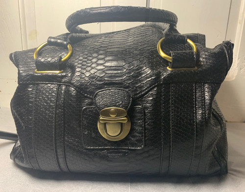 Warehouse black snakeskin - black,
