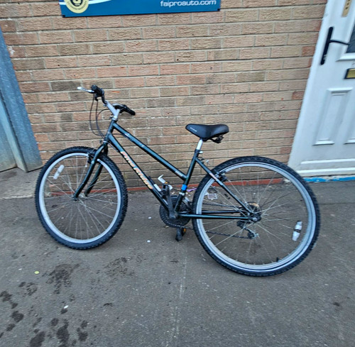 90s retro bicycle with rigid - with,