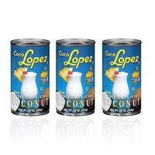 3x Coco Lopez Cream of Coconut 425g Tins –[Dented Cans]– Cocktail & Baking Ingre