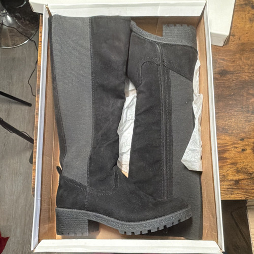 Graceland black suede - graceland, knee