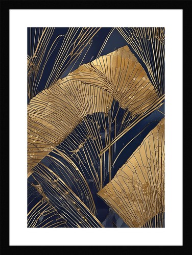 Vibrant art deco fan - fan, framed
