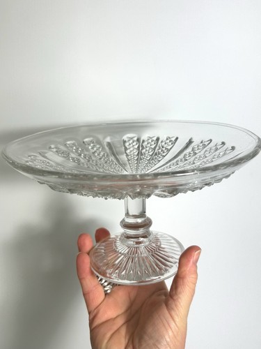 Vintage glass pedestal - vintage,