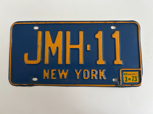 1973 new york license - license, plate