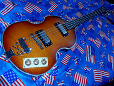 STUNNING EPIPHONE VIOLA ELECTRIC BASS , AAA TOP AND SIDES , ANTIQUE CHERRY .