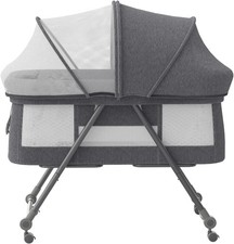 2-in-1 Folding Baby Crib &