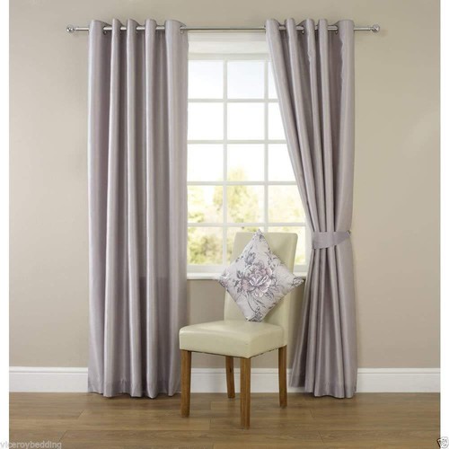 Fully lined faux silk curtain - fully,