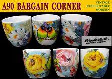 Wild & Wolf Ltd Bath. England Wanderlust cups x3 designs parrots peacocks flower
