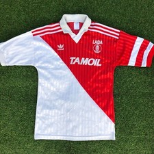 AS MONACO Home football 1990 1991 Genuine Adidas football shirt mailot jersey XS