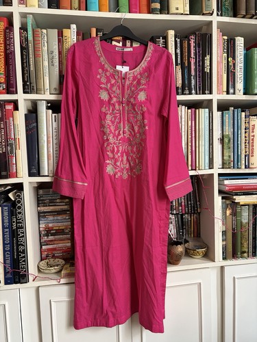 Khaadi pink long kurta size - khaadi, kurta,