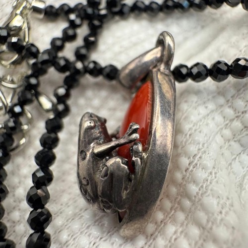 Silver 925 engraved - silver, frog