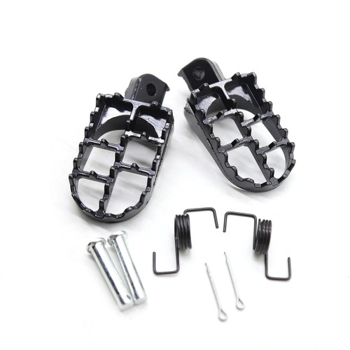Footrests kit black - footrests, aluminum