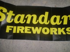 vintage retro POSTER STANDARD FIREWORKS BANNER 14 X 38 inch