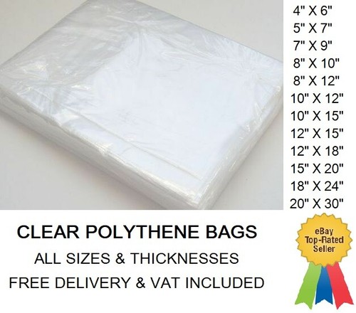 Polythene bags clear plastic - polythene,