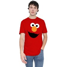 Sesame Street Elmo Face T-Shirt S-3XL, Red