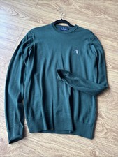 Aquascutum Men's Jumper Green Small Wool