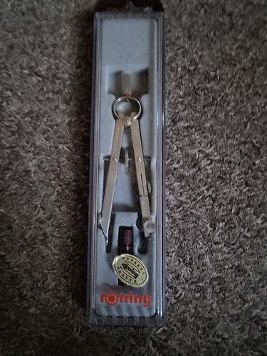 Vintage rotring metal compass - metal,