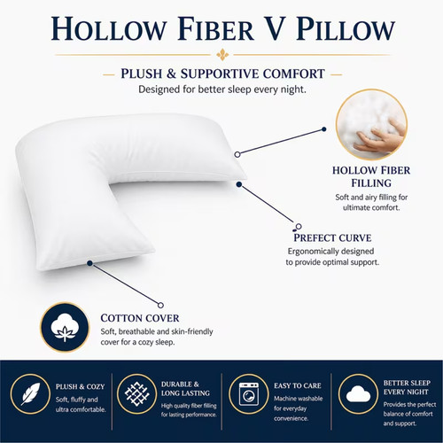 Hollowfiber shaped pillow - v,