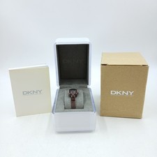 DKNY Stainless Steel Brown Watch NY-3991 Untested In Display Box With Booklet