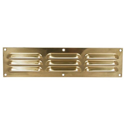 Hooded louvre vent brass - louvre,