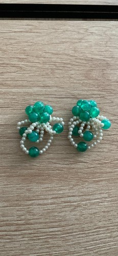 Vintage green lucite faux - &,