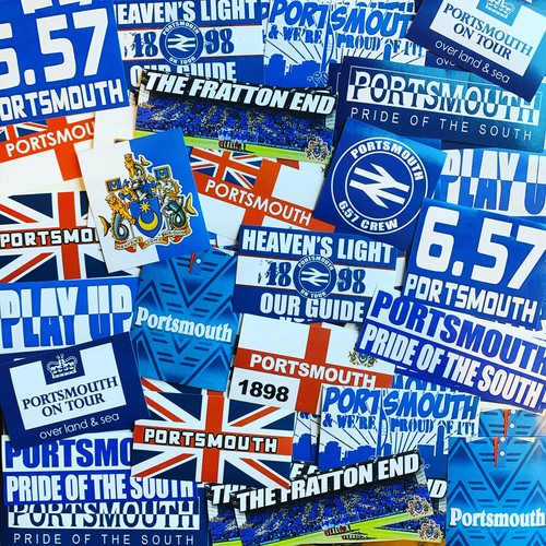 100 portsmouth stickers - 100, x