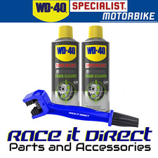 WD40 Specialist Motorbike Chain Cleaning Cleaner Brush Kit Motorcycle 2 x 400ml