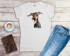 Doberman Ladies Fitted T Shirt