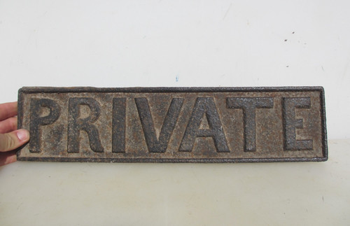 Large antique iron sign - iron,